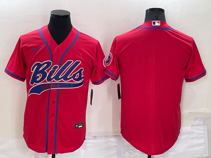 Men Buffalo Bills Blank Red Nike Co branded Jersey->buffalo bills->NFL Jersey